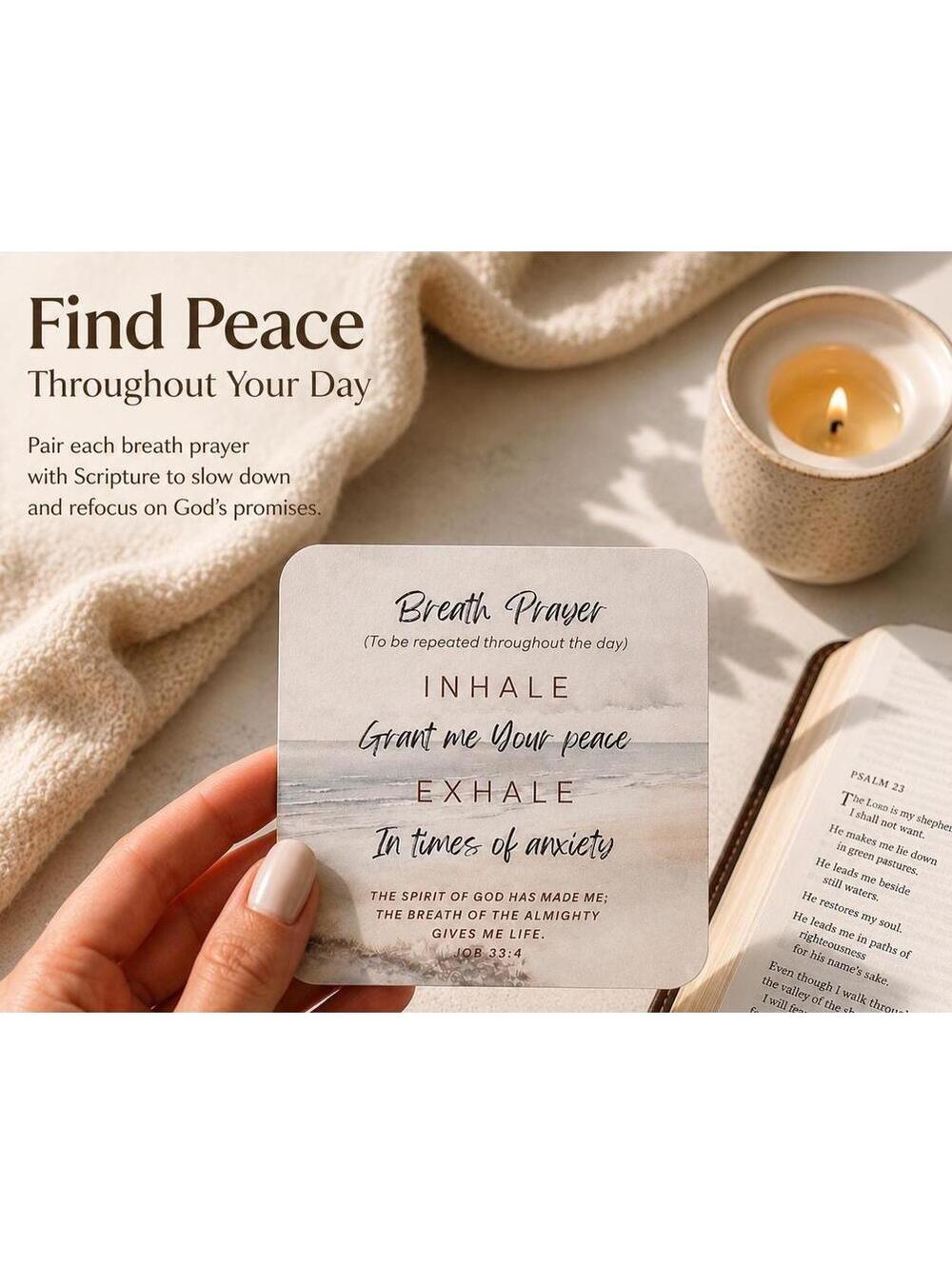 Breath Prayer Scripture Cards: Christian Affirmations, Encouragement Gift